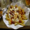 Broken Eggs with chorizo and chips