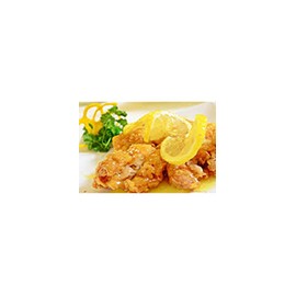 Pollo frito con salsa de limon