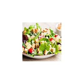 Caesar Salad with Crispy Breaded Chicken