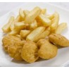 Nuggets de pollo con patatas fritas