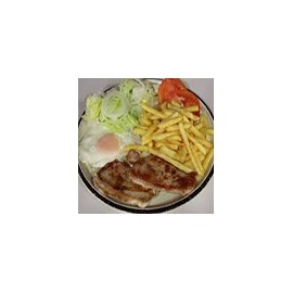 Lomo con Ensalada y papas Fritas