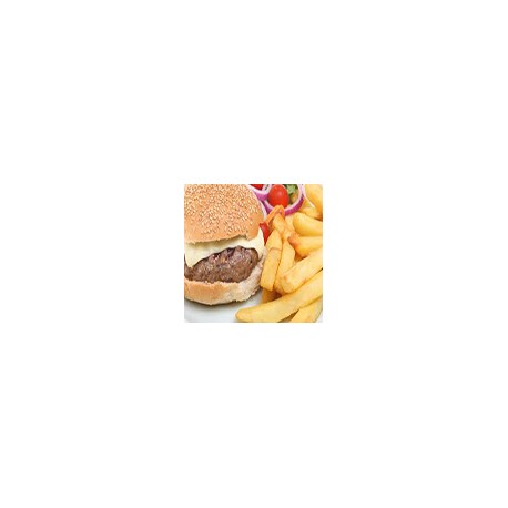 Hamburguesa con queso y fritas