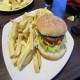 Irish beef burger and chips