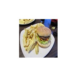 Irish beef burger and chips