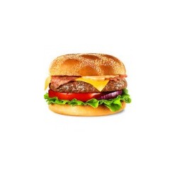 Hamburguesa con queso y patatas