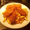 Southern fried chicken goujons and chips