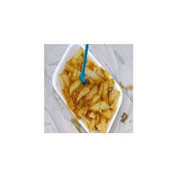 Curry de pollo casero y papas