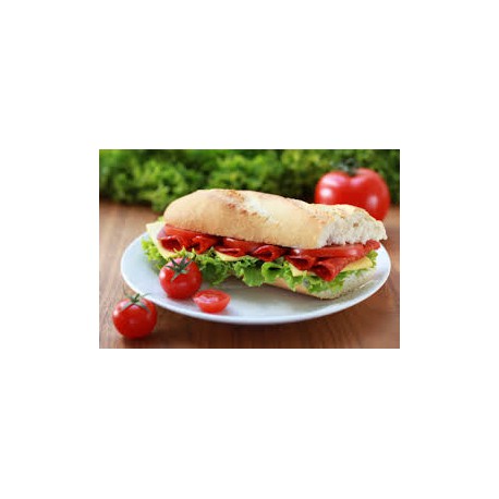 Bocadillo de Queso y Jamon Serrano con extras