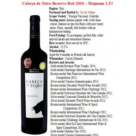 Cabeca de Toiro Red wine  Reserva 1.5 L