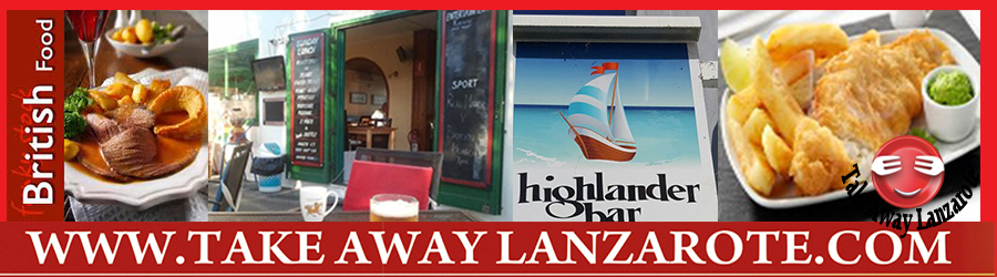 Highlander British -  Takeaway Costa Teguise, Food delivery Lanzarote, Lanzarote, food Delivery Tahice, San Bartolome, Teguise -Lanzarote