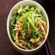 Japanese salad (Lechuga, pepino, gambas, algas y verduras)