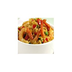 Arroz frito de gambas