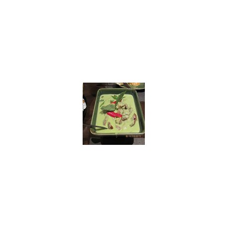 Pato con salsa de curry verde tailandés