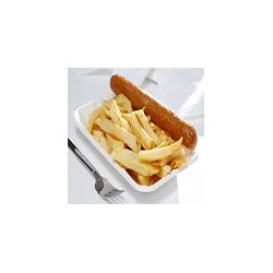 Sausages and chips