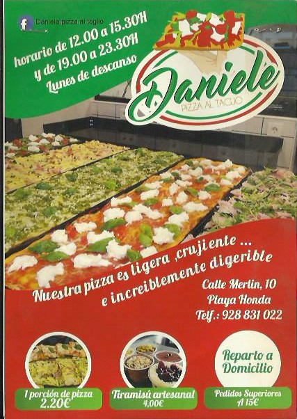 danielle pizza al taglio takeaway lanzarote playa honda